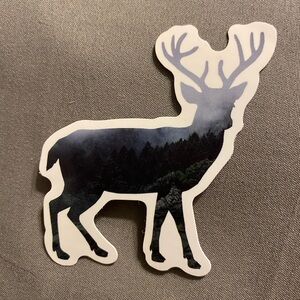 🌈20/$12🌈 Deer Silhouette Forest Sticker